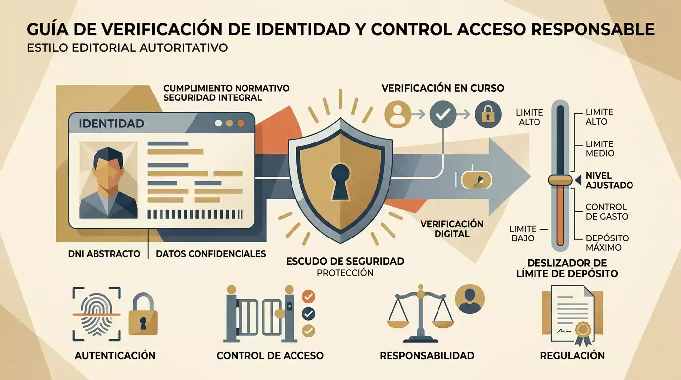 Esquema sobrio de verificación de identidad, límites y protección del jugador
